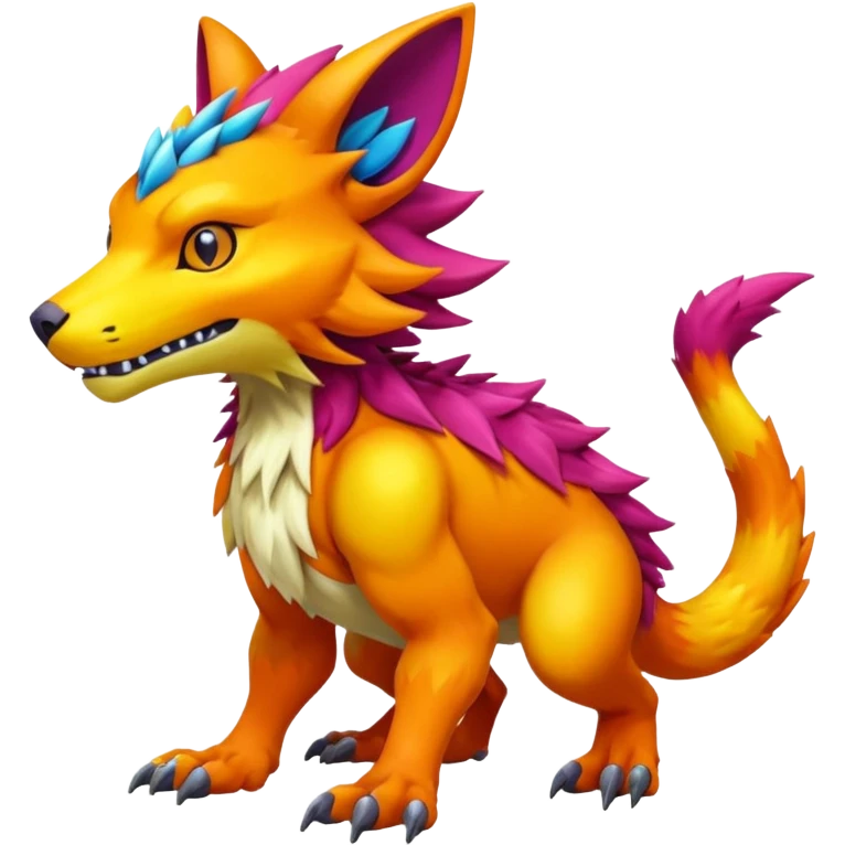  colorful modern Fakémon-Digimon-Vernid-creature (full body) emoji