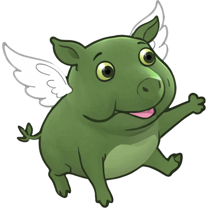 Pig flying  emoji
