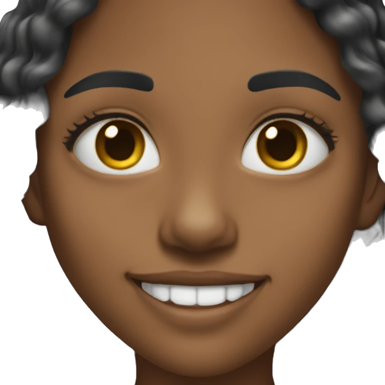 Young black girl with braces and dalila dimples  emoji