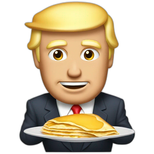Trump qui mange des crêpes emoji