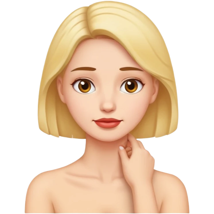 women holding neck emoji