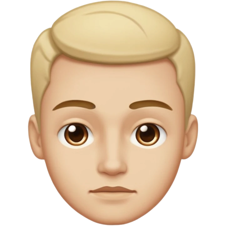  con una mandíbula muy marcada y con una ceja levantada y la otra abajo emoji