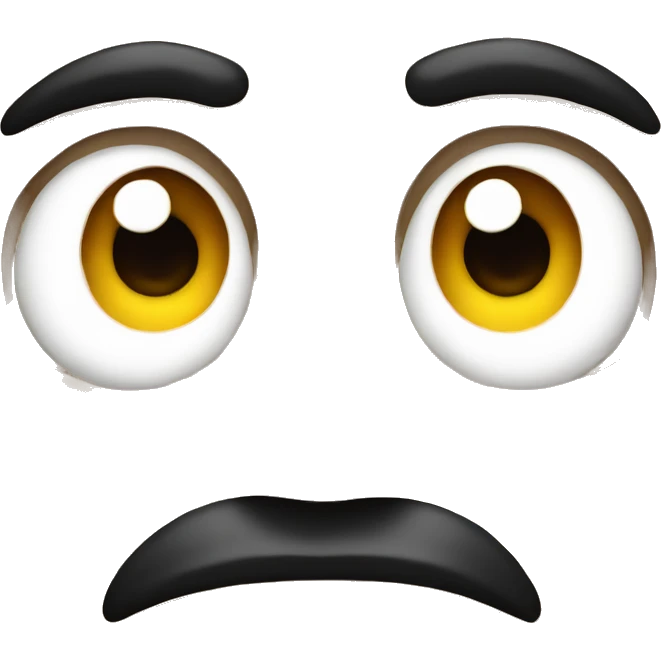 Side eye emoji with raised eye brows  emoji