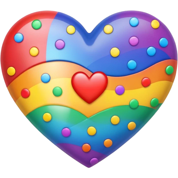 heart with rainbow polka dots emoji