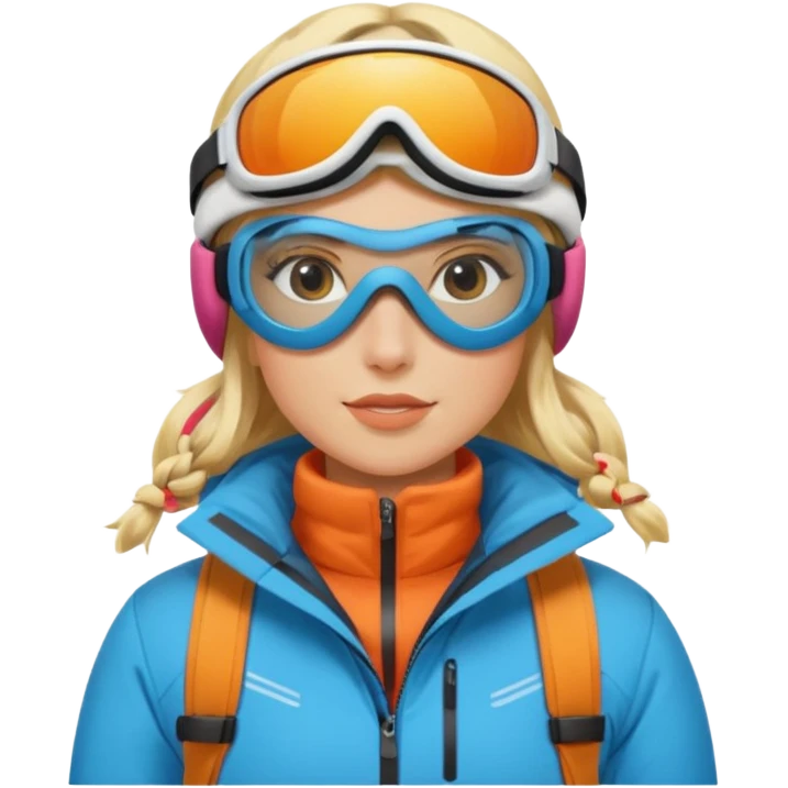 skiing women blonde emoji