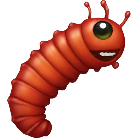 red larva emoji