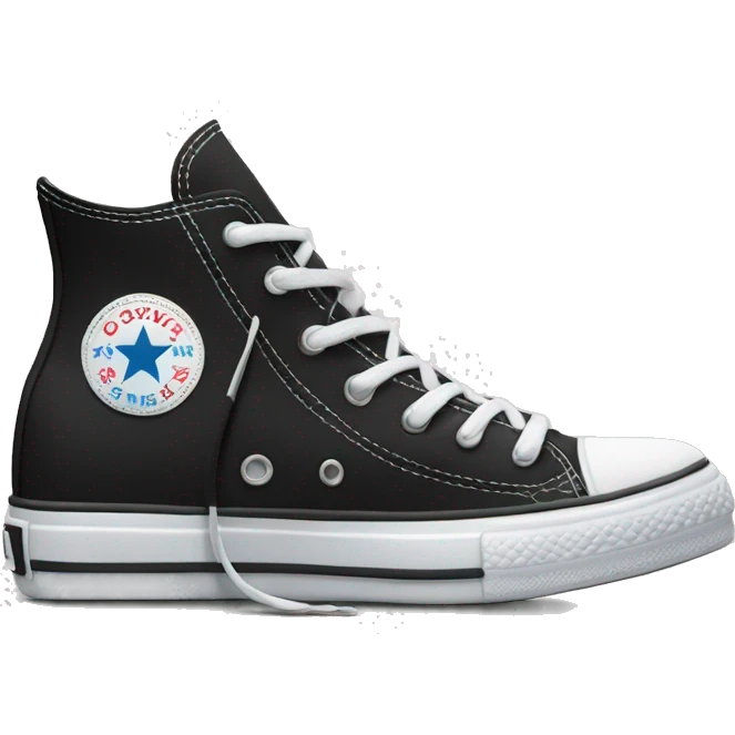 black and white converse  emoji