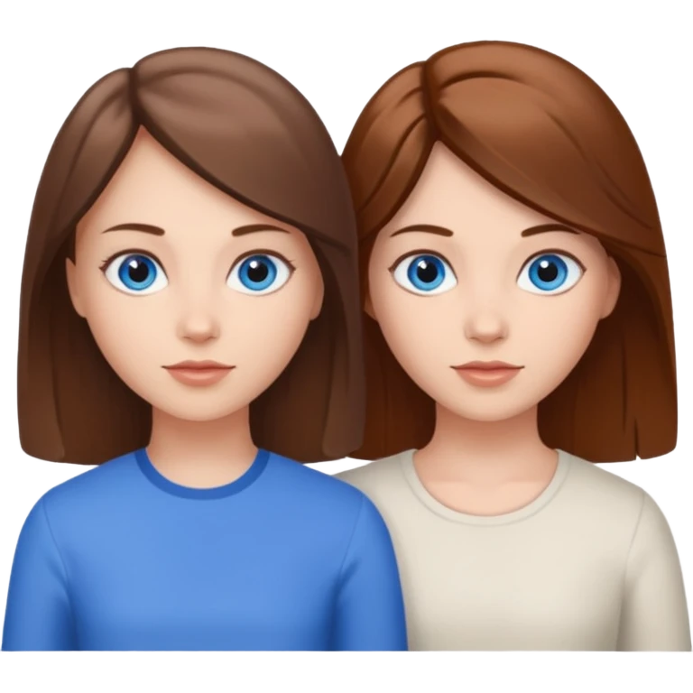 two sisters – Sonya and Taya (there is a general similarity, but they look different) emoji