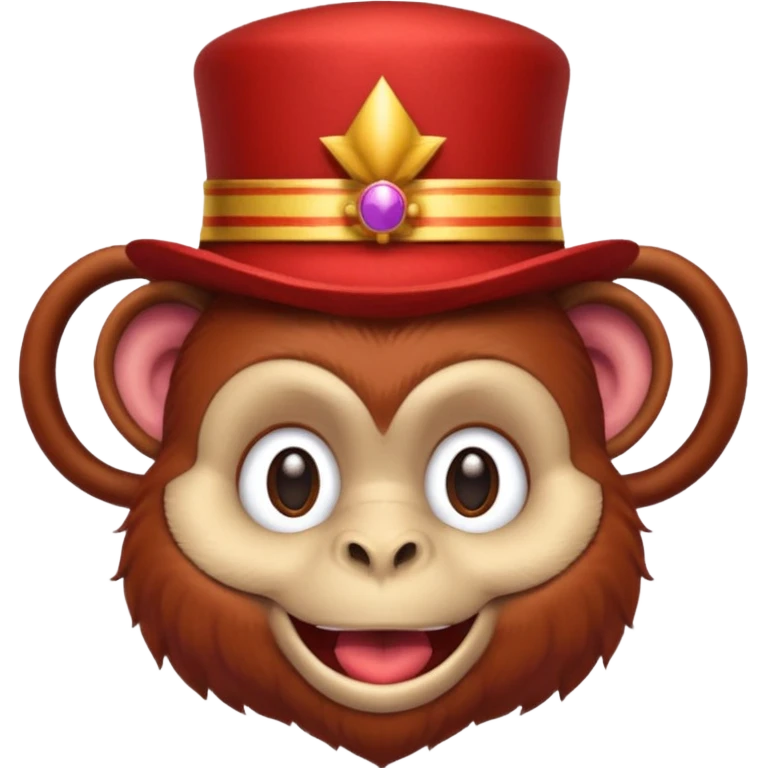 blood red monkey circus hat emoji