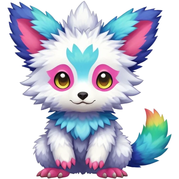  Colorful Kawaii Trico FurSona Fakemon Full Body emoji