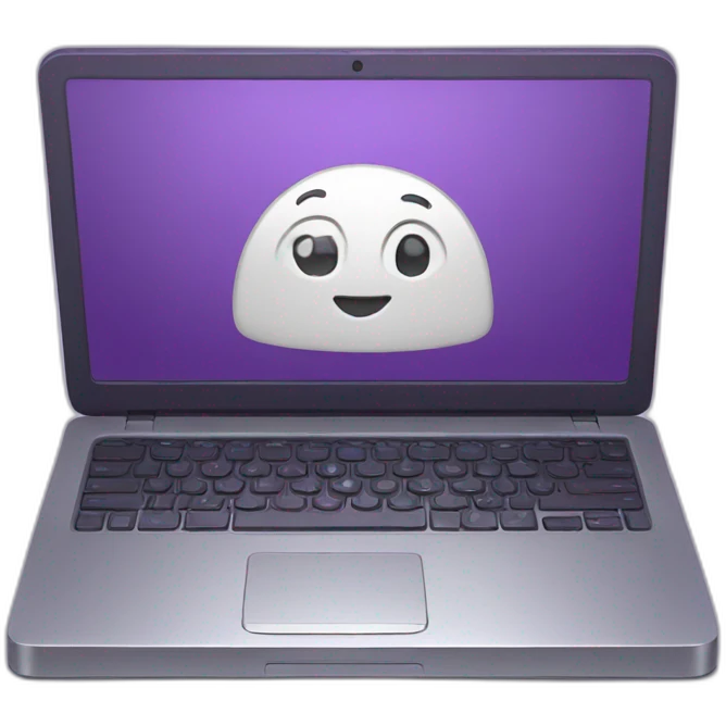 Purple laptop emoji