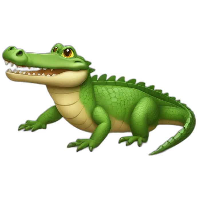 Crocodile avec des ailes emoji
