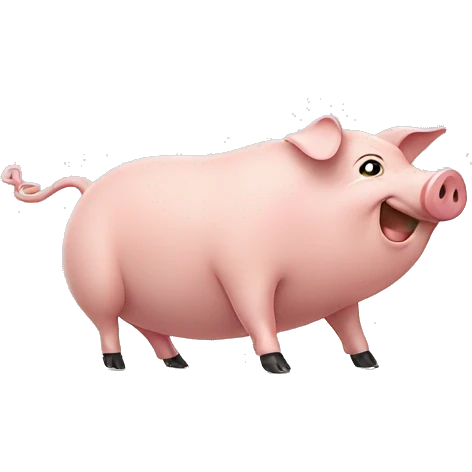 Pigs doing handstands  emoji