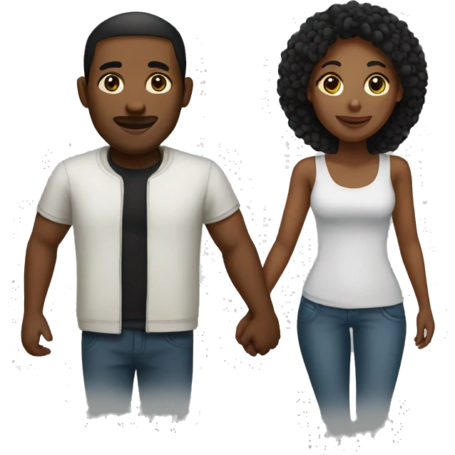 Black and black couple emoji