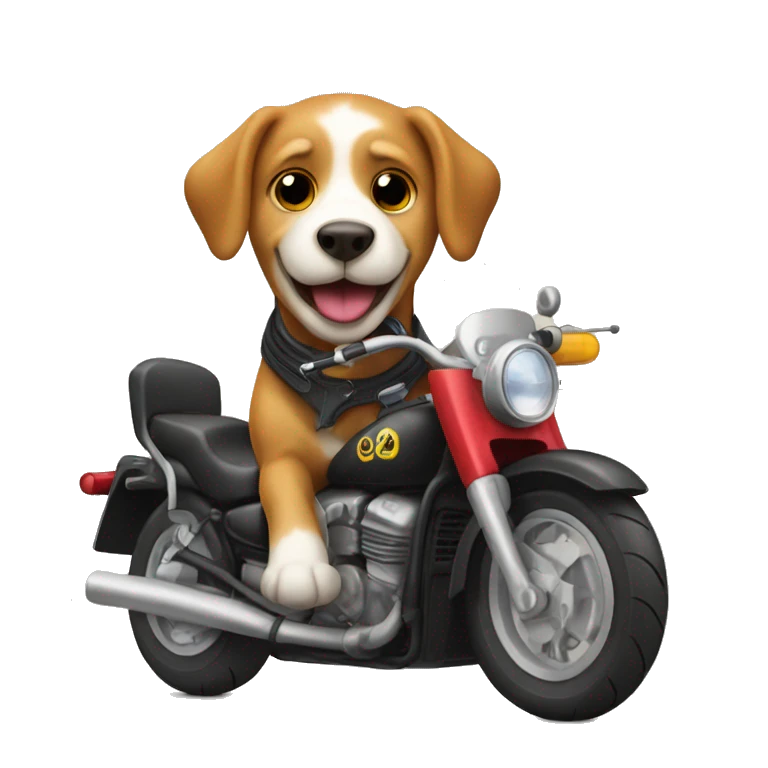 Perro en moto emoji