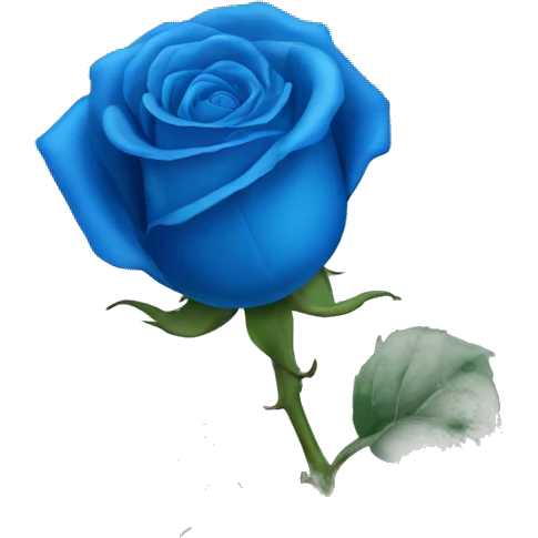 Blue rose emoji