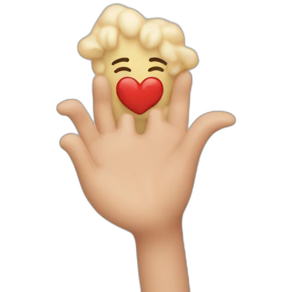 Cœur main emoji
