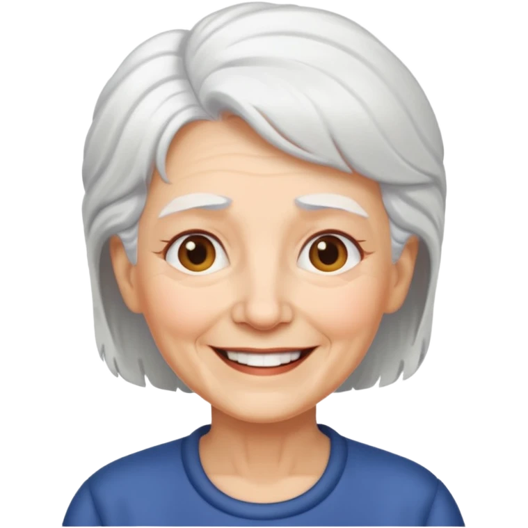 White hair grandma emoji