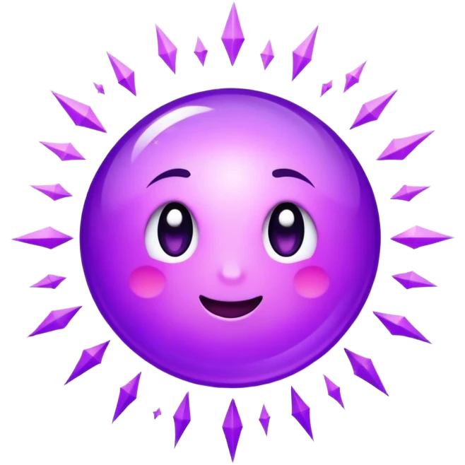 Purple animated sparkles emoji