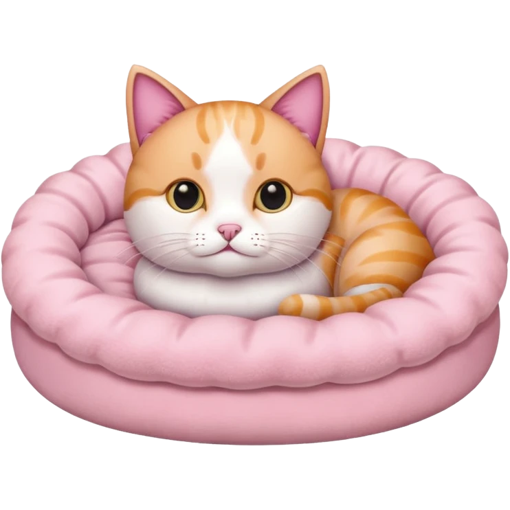 Soft pink Cat bed emoji