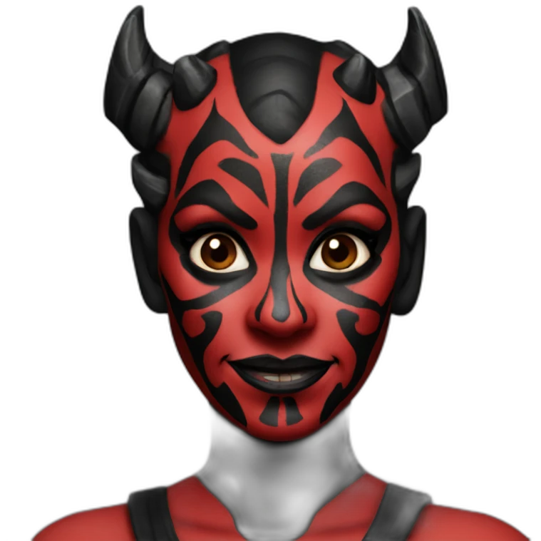 Female  darth maul naturist emoji