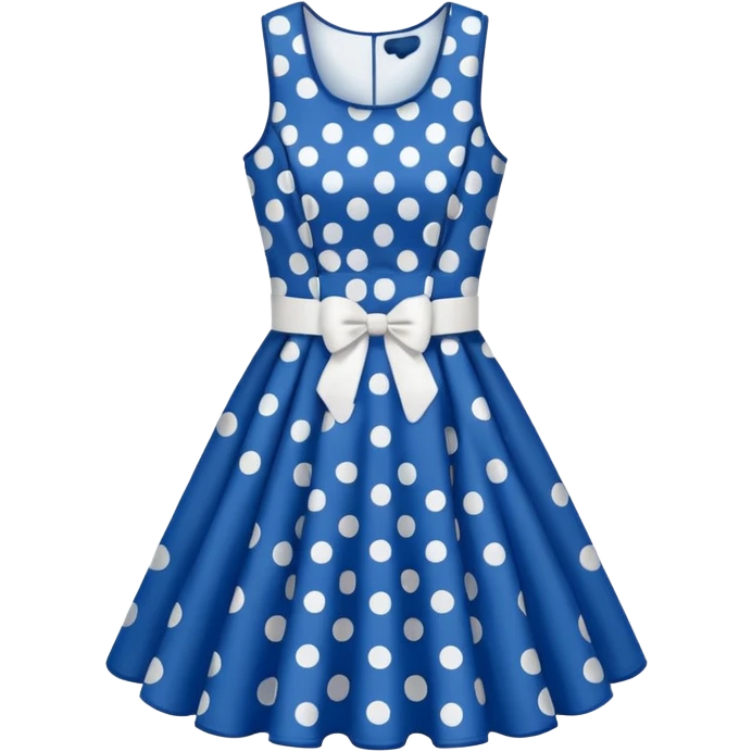 design of mini dress with blue color and little white emoji
