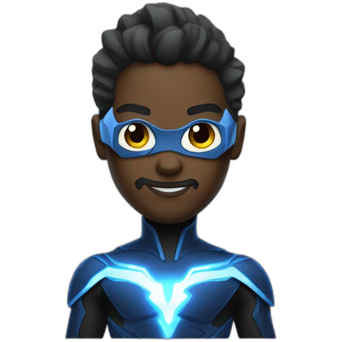 Bionic black lightning emoji