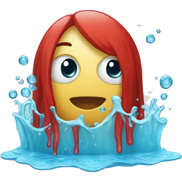 watery red eeys emoji