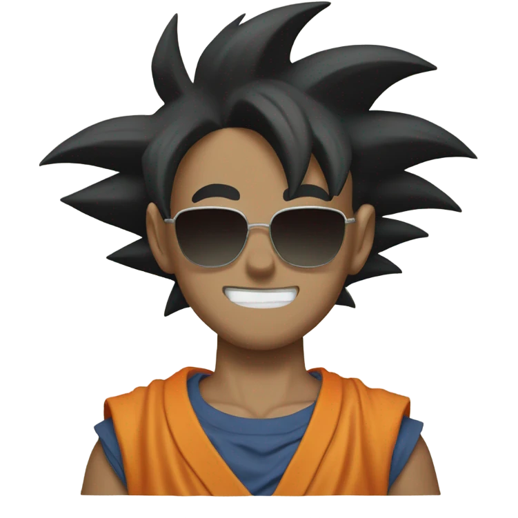 Goku with sunglasses emoji