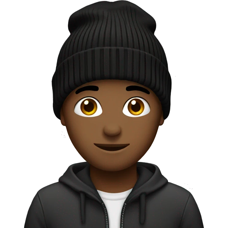 black beanie emoji