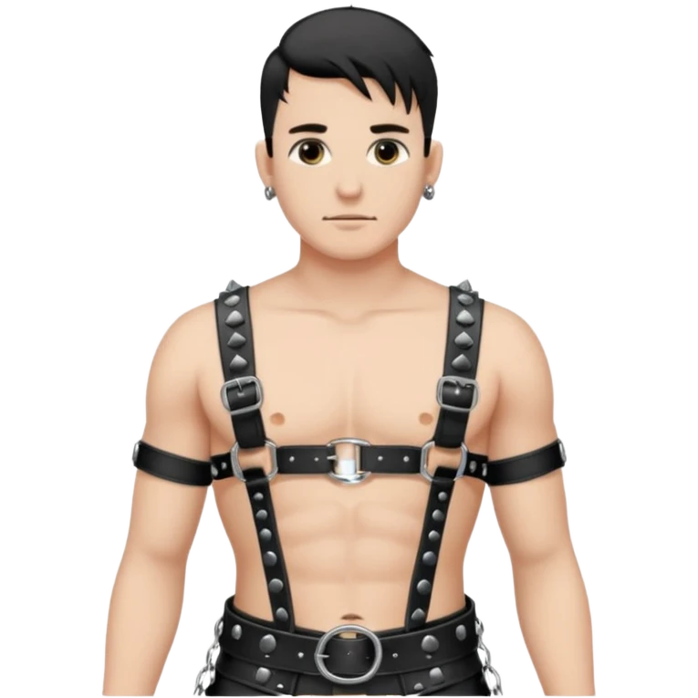 Male BDSM clothing, Chest Harness，keep only the clothing part, excluding the head and the icon, keep it simple. emoji