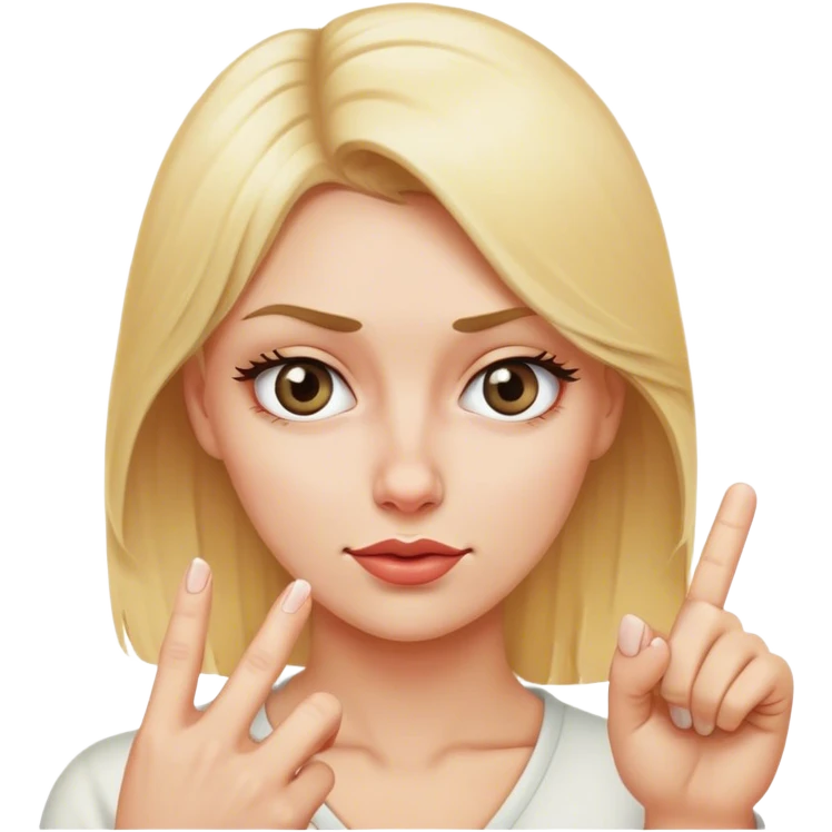 Blond lady rolling eyes with middle finger  emoji