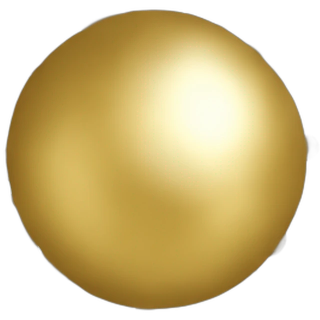 Gold sphere ball smooth emoji