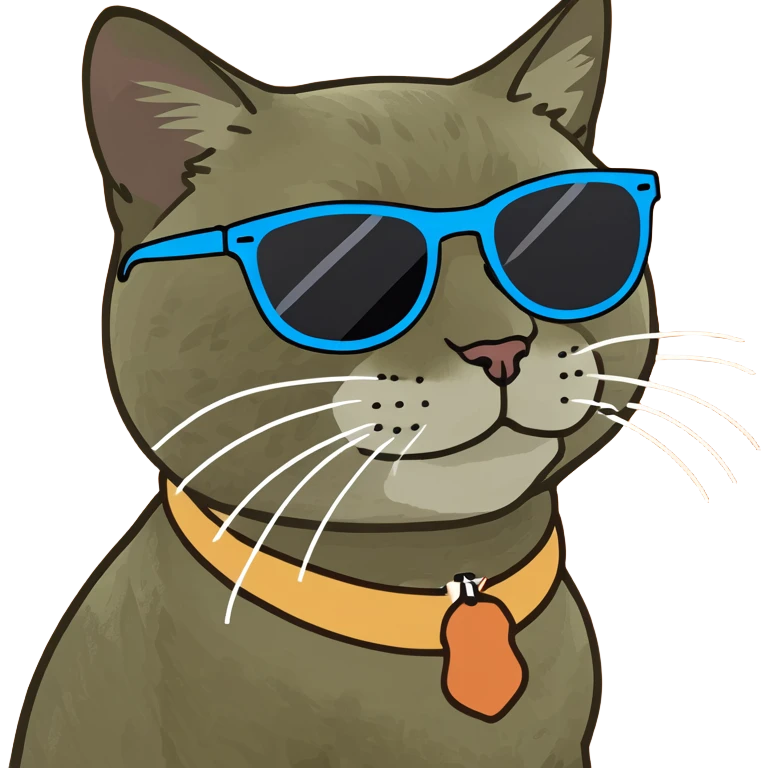 Cat with sunglasses emoji