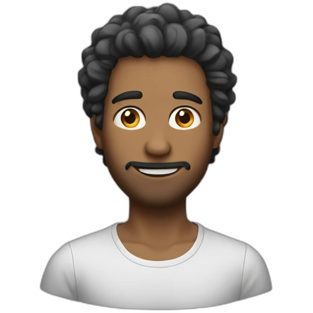 guy with out standing hair emoji