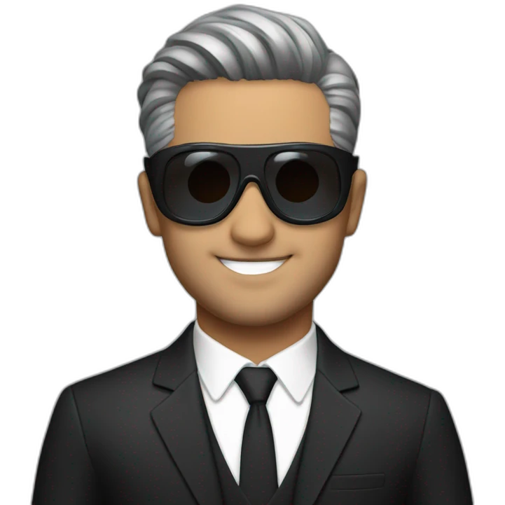 Jr NTR with goggles and black suit emoji