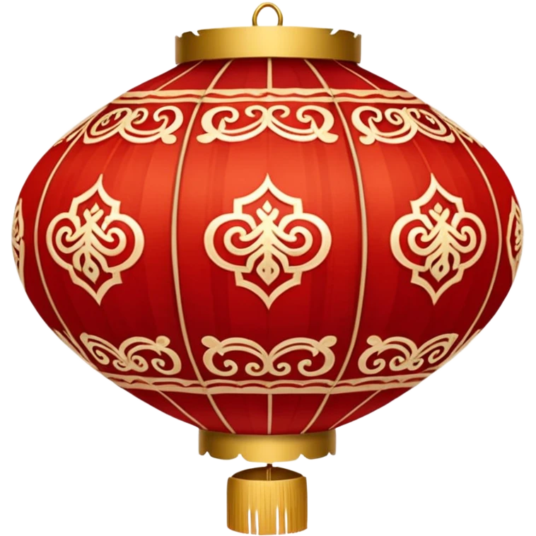 red beige ornamented chinese lantern emoji