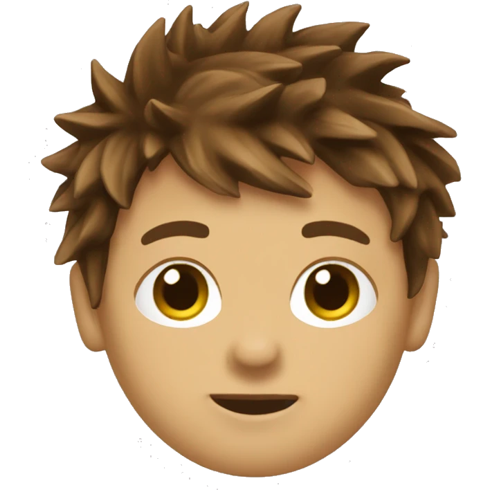 create an emoji of a little boy with spiked brown hair wakeboard emoji