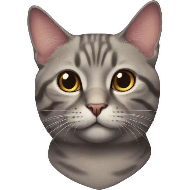 realistic cat on purple emoji