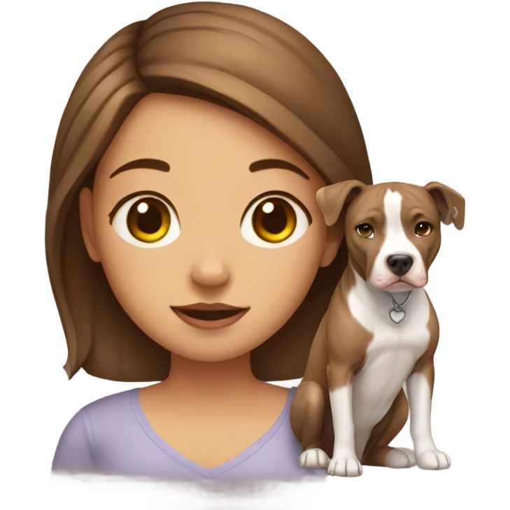 Girl with pit bull emoji