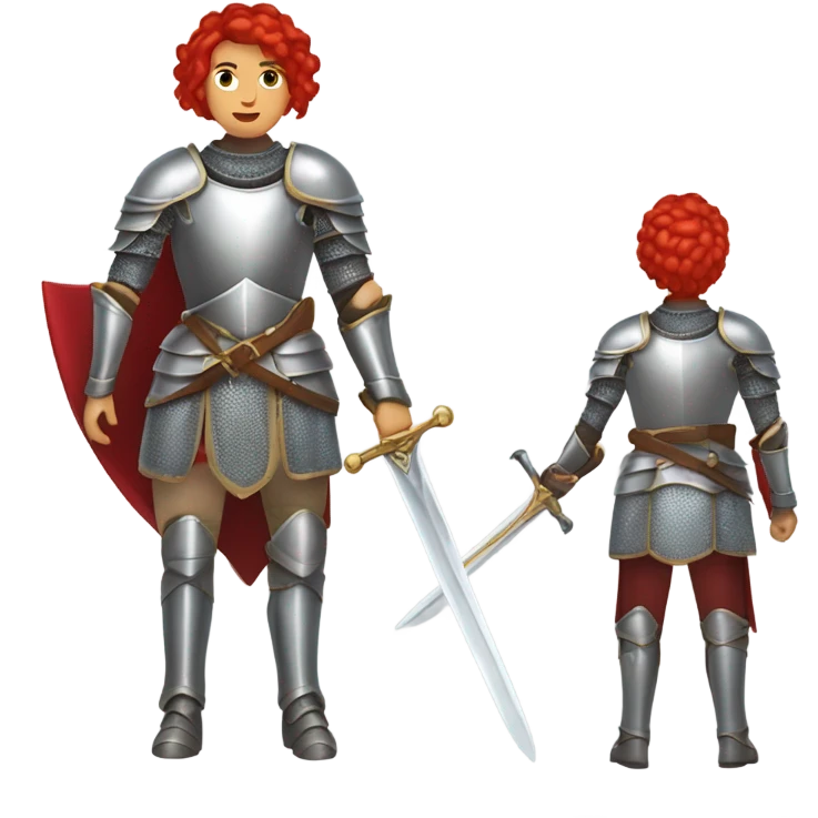 Female knight with red mullet  emoji