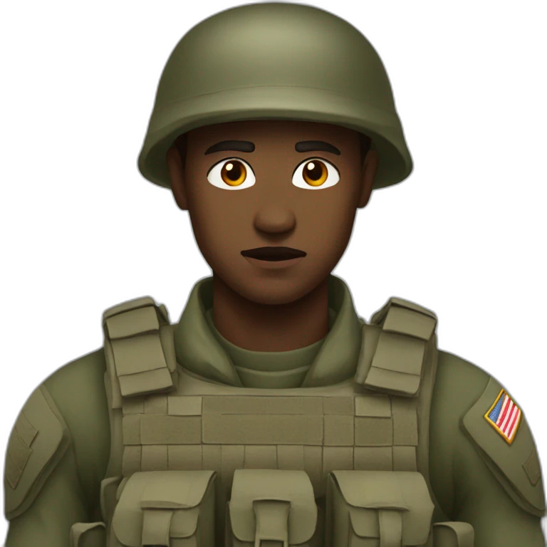solider thousand yards stare emoji
