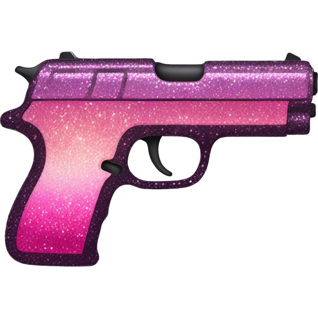 Pink ombre handgun with glitter  emoji