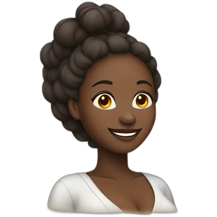 beautiful African women pregnant and smiling emoji