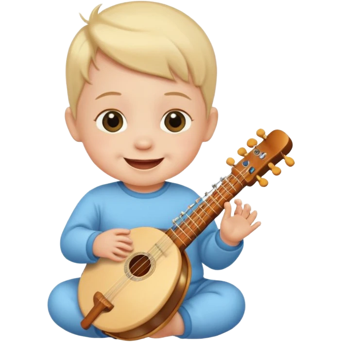 Baby playing music emoji