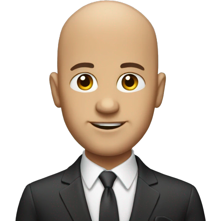Bald man in a suit  emoji