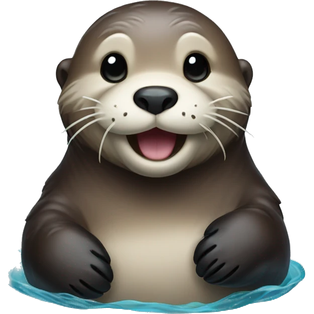 Sea otter happy emoji