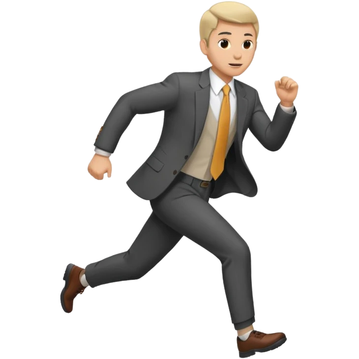 A man running in a suit emoji
