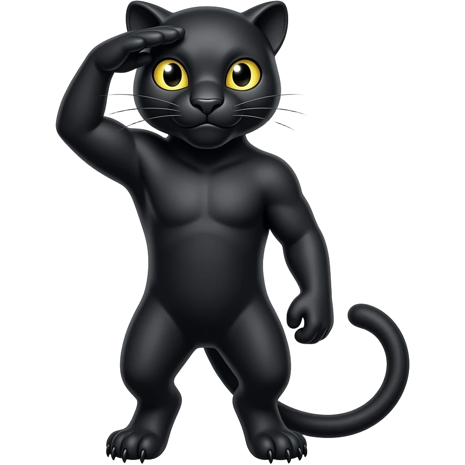 Black panther doing wakanda Forever emoji emoji
