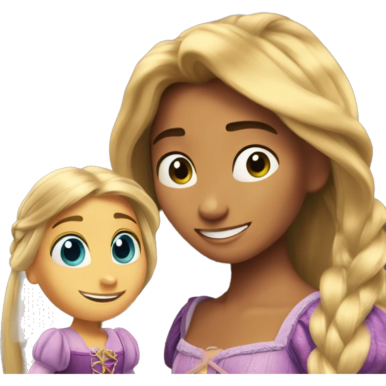 Rapunzel with pascal  emoji
